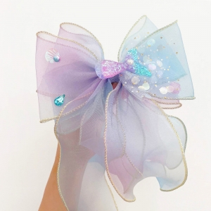 Girl Hair Clip Princess Bow Mermaid Ariel (GHP9423)